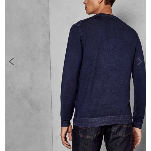 Ted Baker NEWAB Garment-Dyed Wool Sweater 3 - Picture 2 of 7